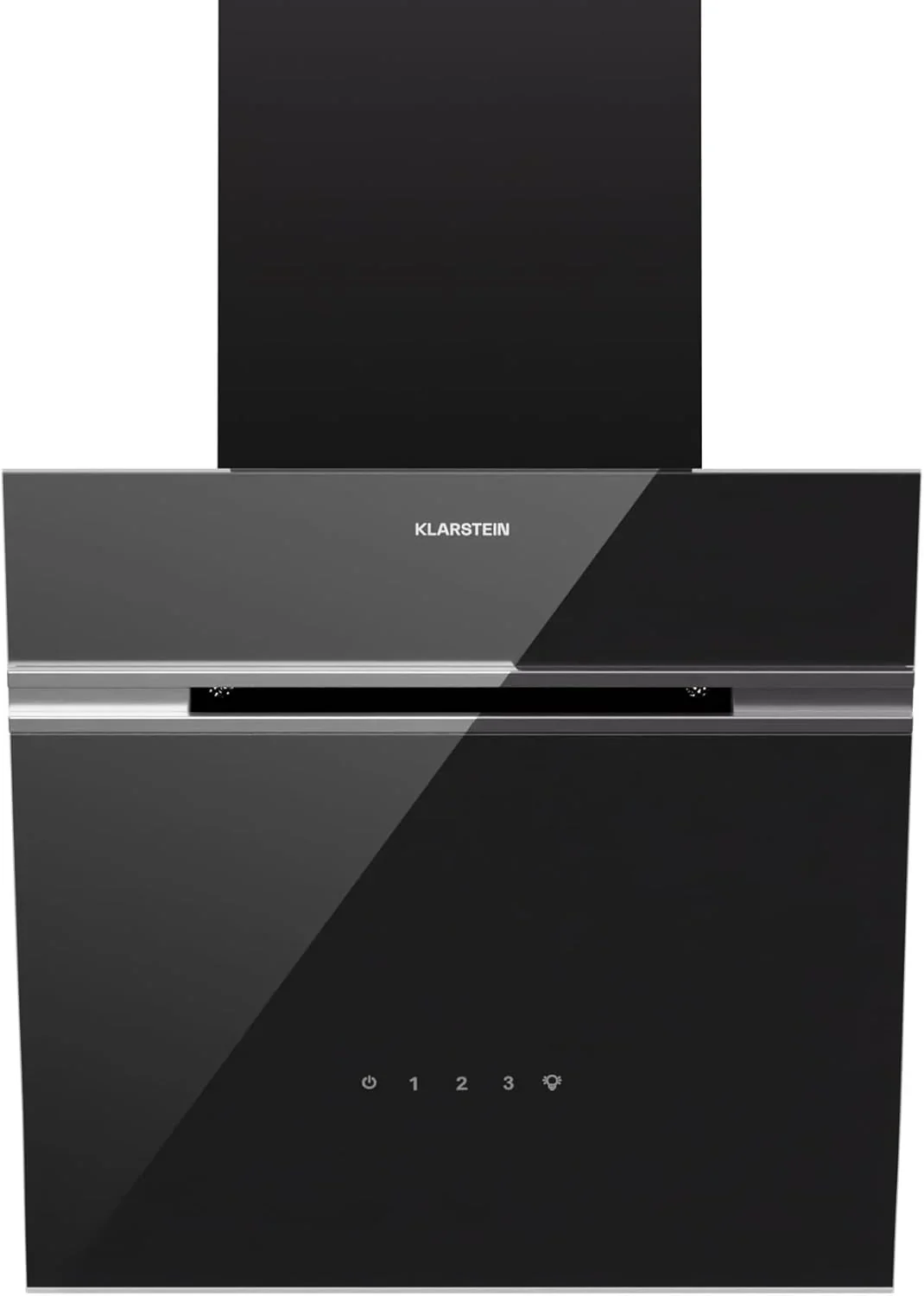 KLARSTEIN Alina Campana Extractora - 570 m³/h, Clase A, LED, 54 dB, Recirculación & Extracción, Campana Cocina Decorativa, Control Táctil, 39.8 cm Ancho, Negro