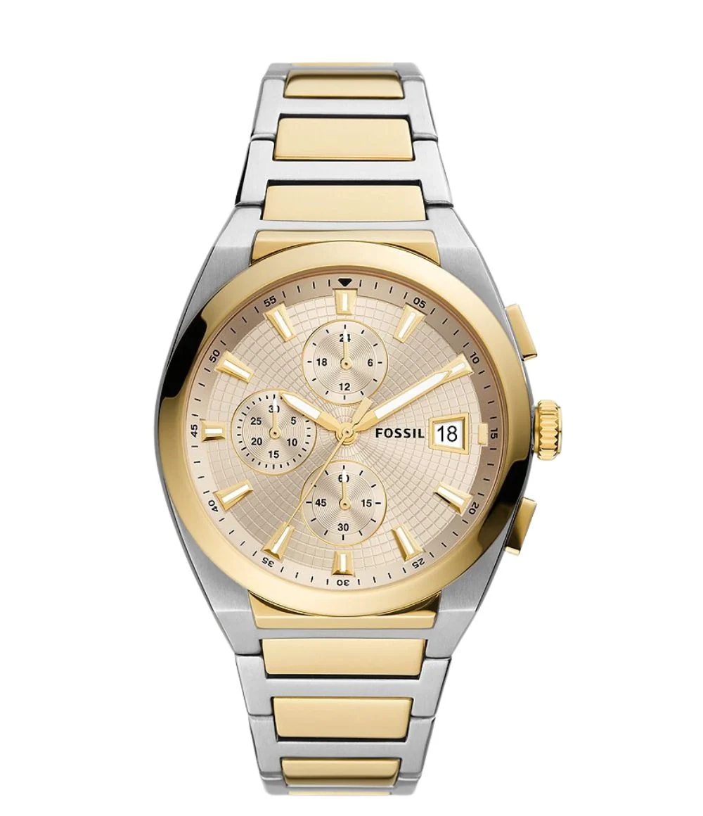 Fossil Everett Chronograph Quartz Cream Dial Men's Watch -FS5796