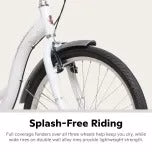 2025 Schwinn Meridian Adult Tricycle, Men's and Women's Beach Cruiser, 26-inch Wheels, Low Step-Through, Wide Saddle, Folding Rear Basket.
