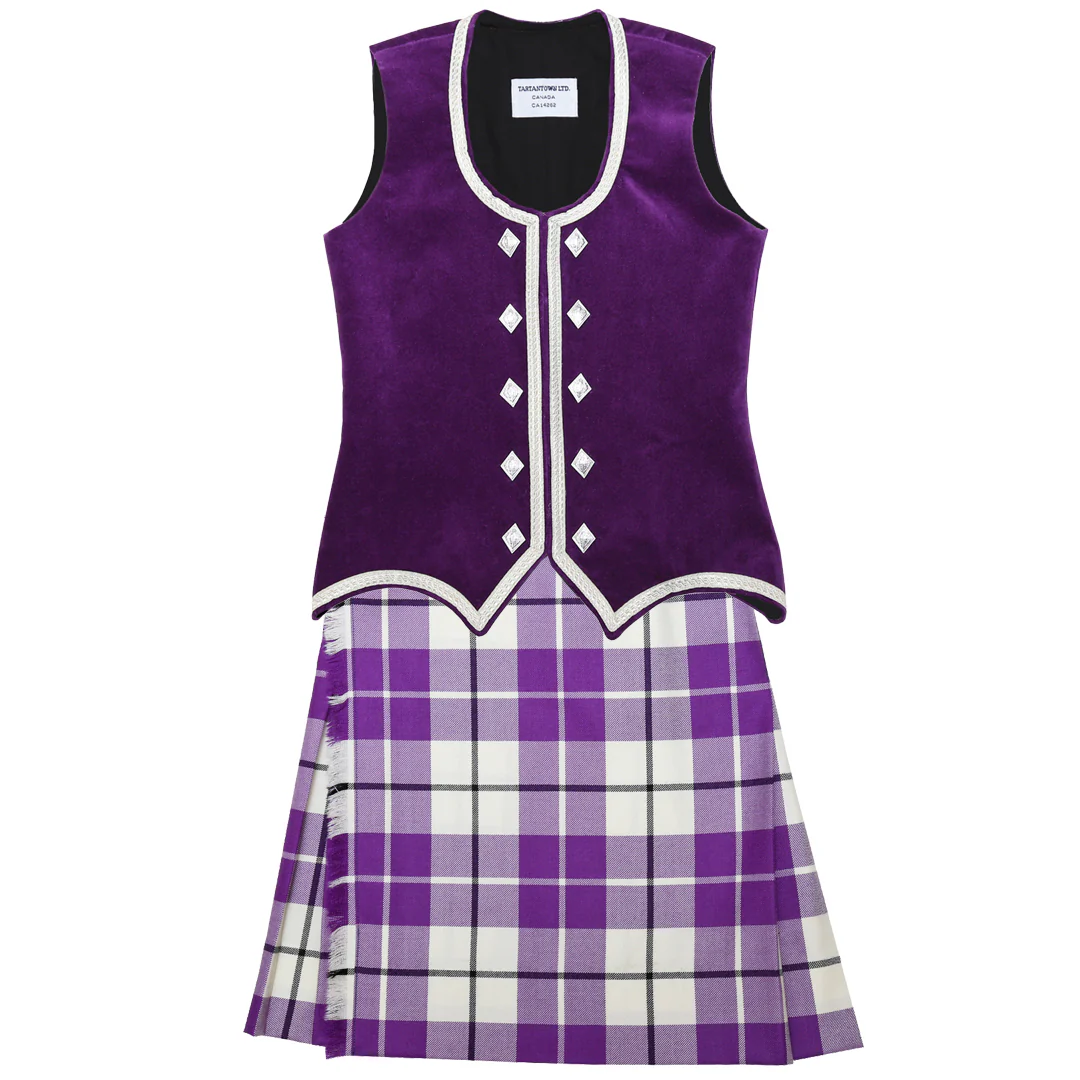 Size 8 Purple McRae of Conchra Kiltie and Vest
