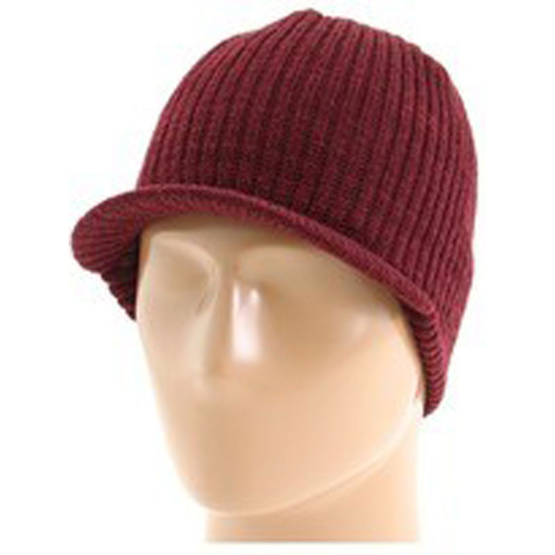 Beanie Visor Cap Burgundy 5779