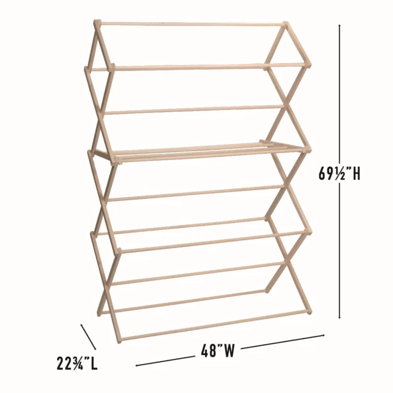 Pennsylvania Woodworks XX Large Wooden Clothes Drying Rack (Made in the USA) Heavy Duty 100% Hardwood