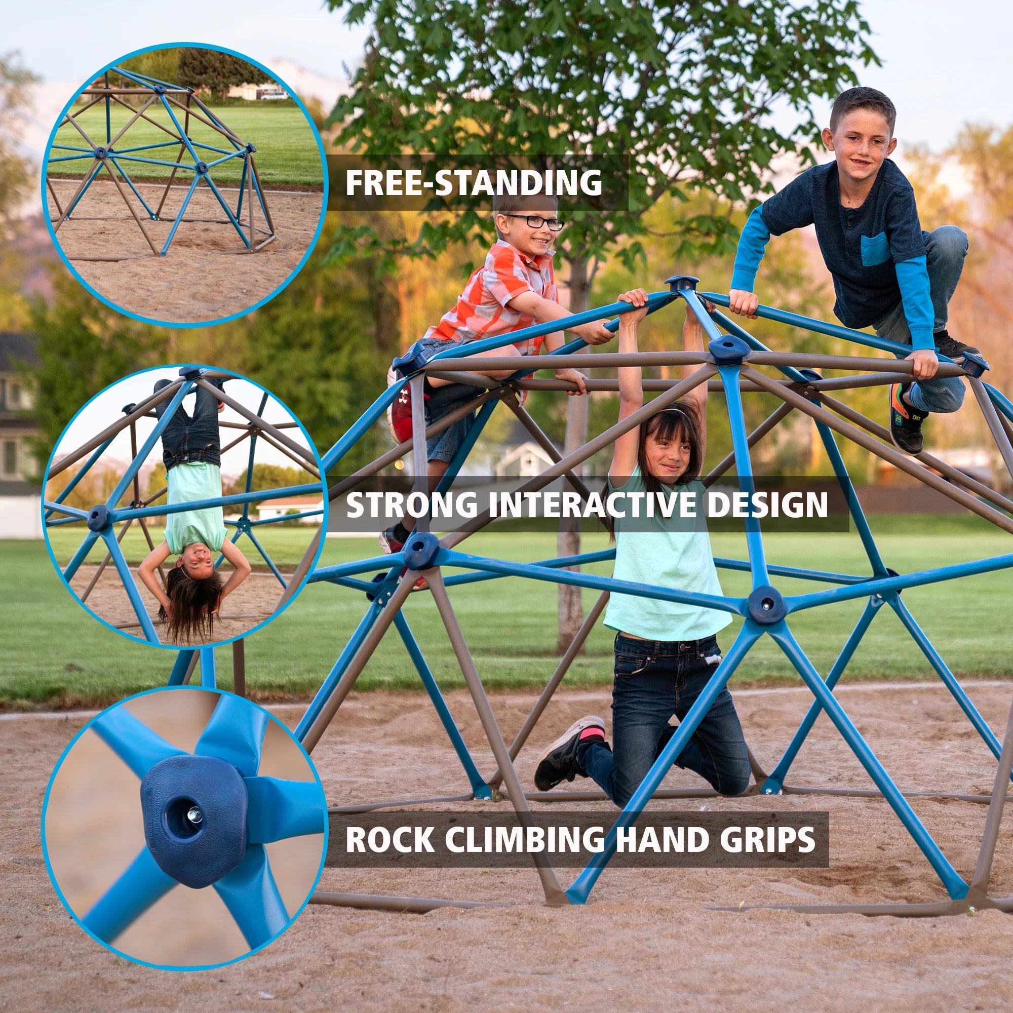 2025 Estructura de Escalada Infantil Lifetime 4.5 ft. H x 9 ft. W, Azul y Marrón (90939)