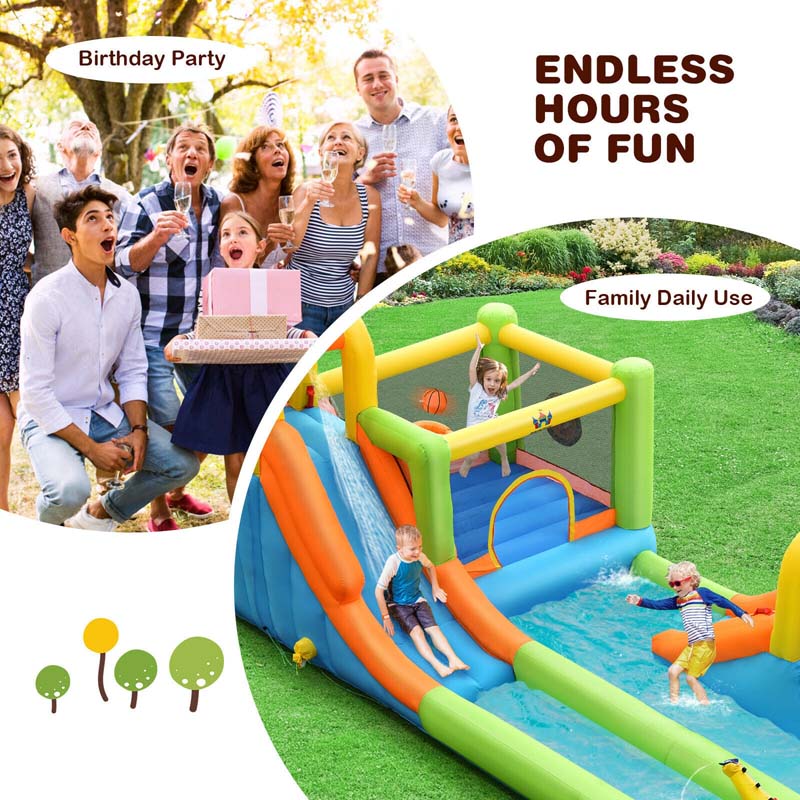Eletriclife Inflatable Water Slide Park Bounce House Without Blower