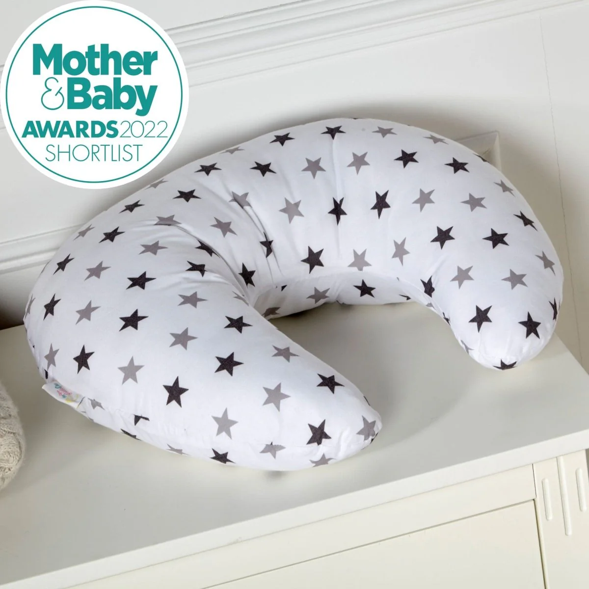 Breast Feeding Nursing Pillow  - Silver Twinkle (COVER ONLY)