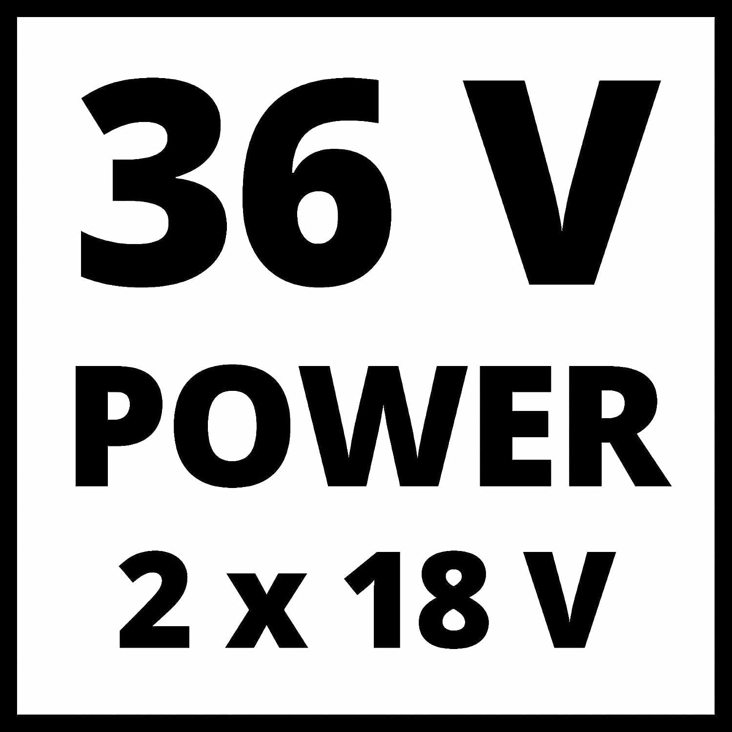 Einhell Akku-Rasenmher GE-CM 36/37 Li-Solo Power X-Change (36 V, 37 cm Schnittbreite, bis 400 m, 45L Grasfangkorb, 25-75 mm Schnitthhe, ohne Akku)