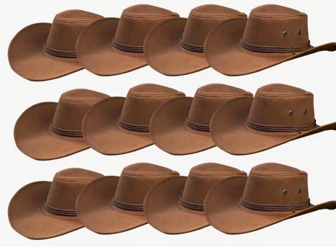 Brown Cowboy Hats Bulk |  Adult 1480BR UNISEX
