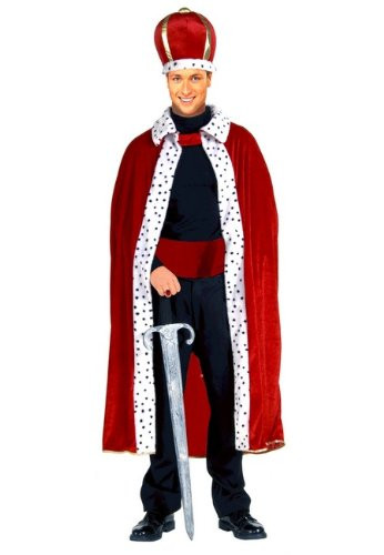 King Robe & Crown Costume Mardi Gras Adult