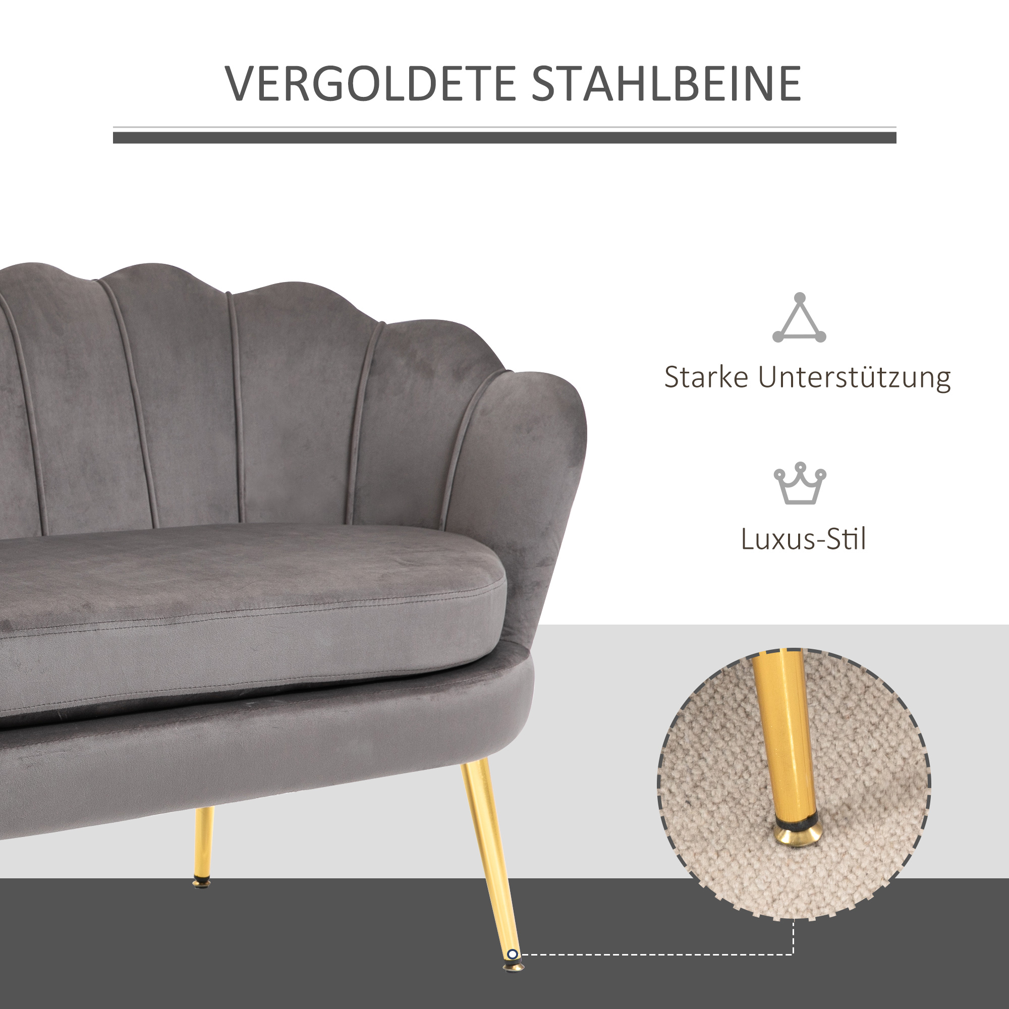 2-zitsbank bank sofa fluweel velvet touch velours look