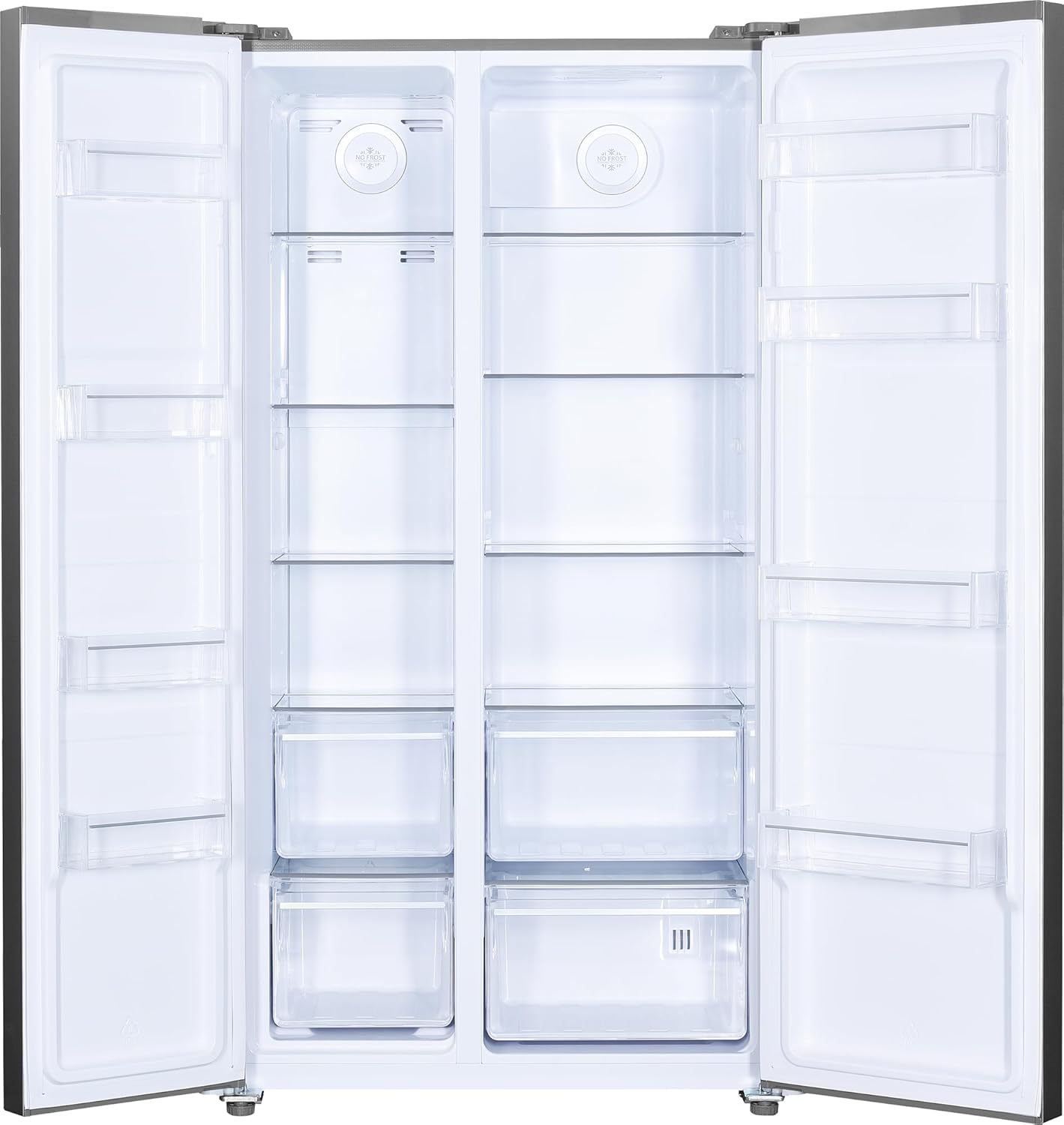 Beko GNO5322WDXPN Side-by-Side, Kühlschrank, Gefrierschrank, 532 l Gesamtvolumen, 347 Liter Kühlbereich, 185 Liter Gefrierbereich, Multifunktionsdisplay, NoFrost, Wasserspender, Edelstahl