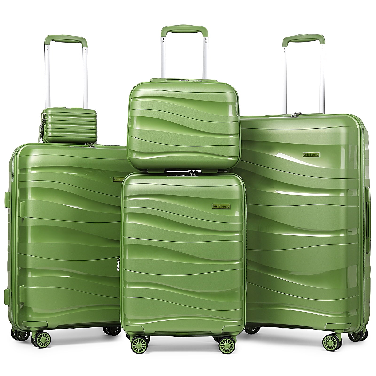 Melalenia - 5 Luggage Sets PP Hardside Spinner Luggage - (Expandable Carry-on Suitcase20