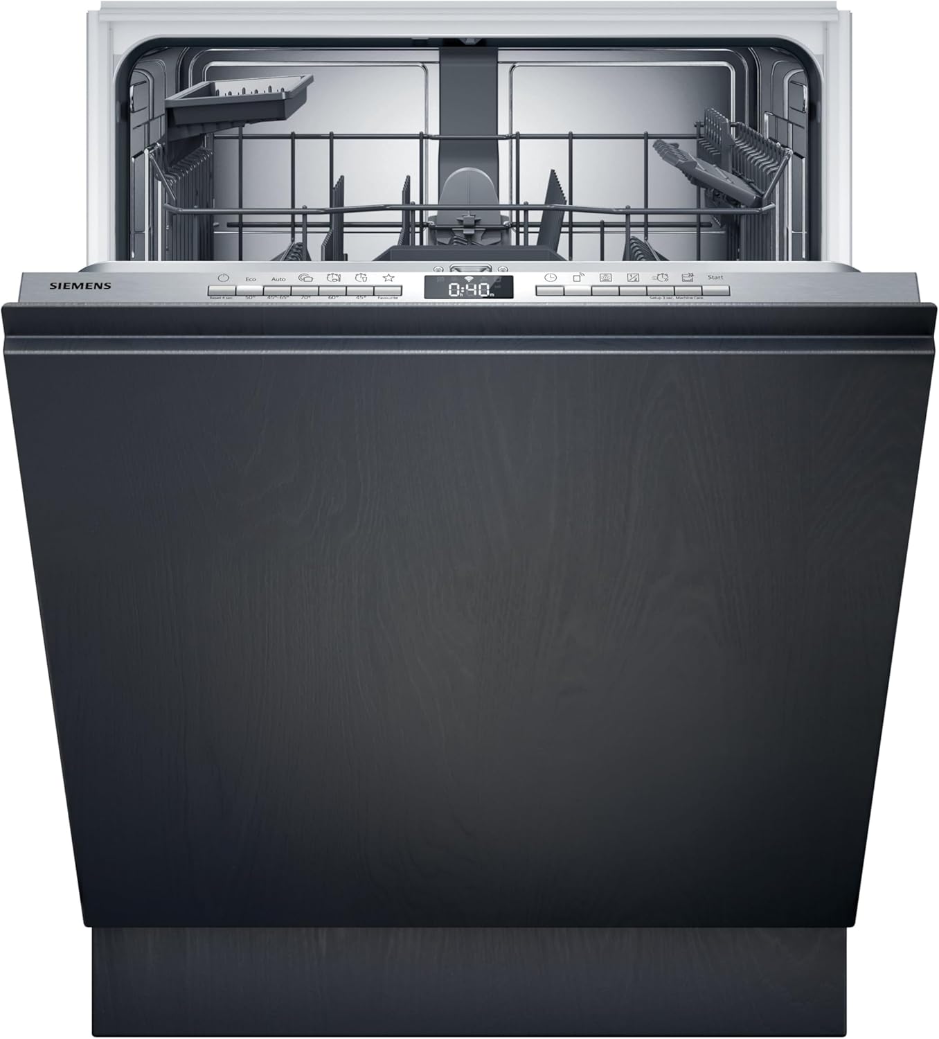 Siemens SN63EX06VE, iQ300 Smarter Geschirrspüler, Vollintegrierte Spülmaschine, 60 cm, Besteckschublade, Extra leise, varioSpeed, Automatische Türöffnung, Dreifach rackMatic, infoLight, intesiveZone