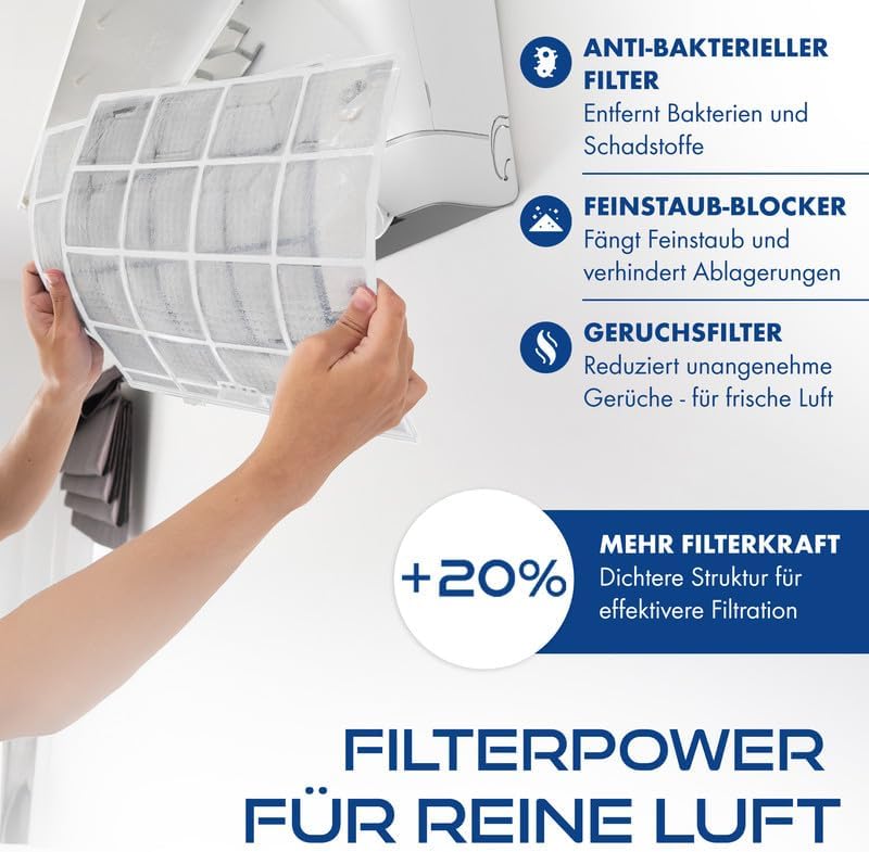 Multi Split Klimaanlage 3 Innengeräte Set (3 x 3,5kW) Klimagerät Air Conditioner mit Heizfunktion 27000 BTU 5,3kW A++ WiFi/App-Steuerung 4D AirFlow Heizen bis -20°C Vorgefüllt R32