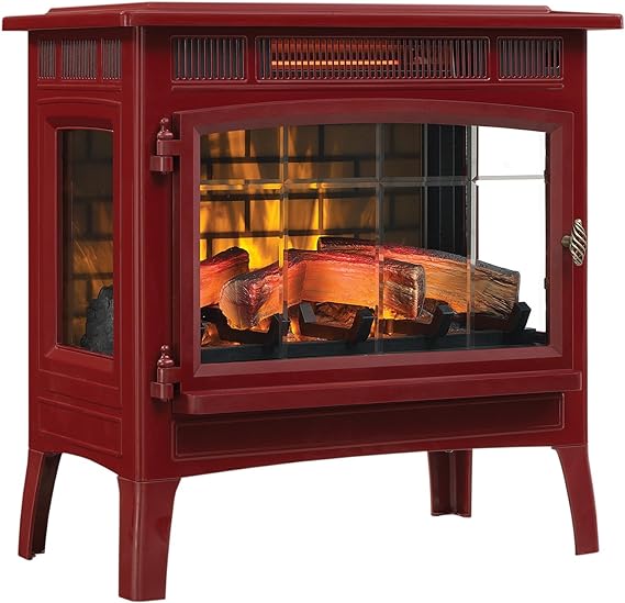 Duraflame Electric Infrared Quartz Fireplace Stove with 3D Flame Effect, Black
