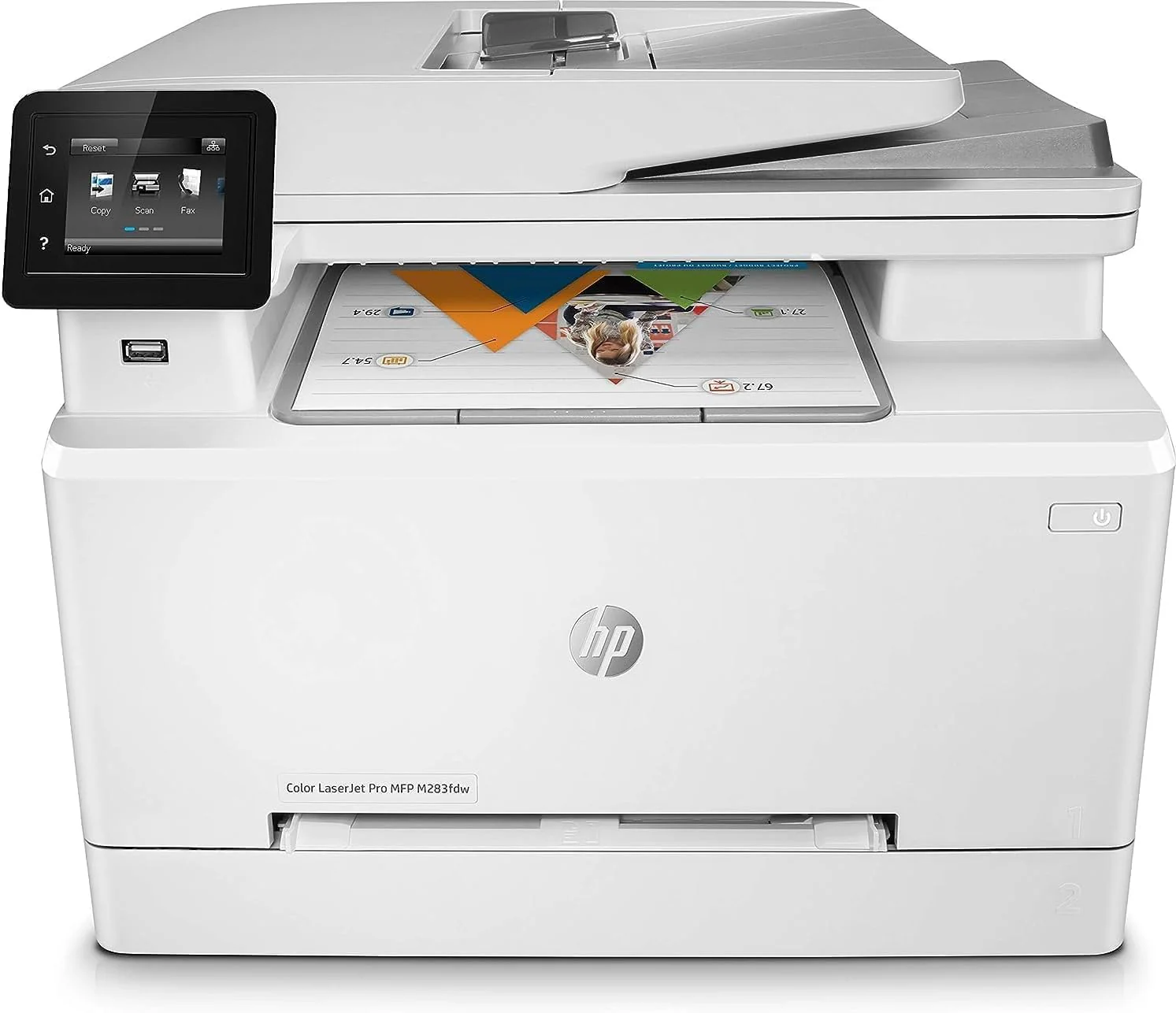 Stampante laser multifunzione a colori HP Color LaserJet Pro MFP 3302fdwg, Fax, Stampa automatica fronte/retro, Touchscreen, Wi-Fi, Ethernet, USB, HP Wolf Pro Security
