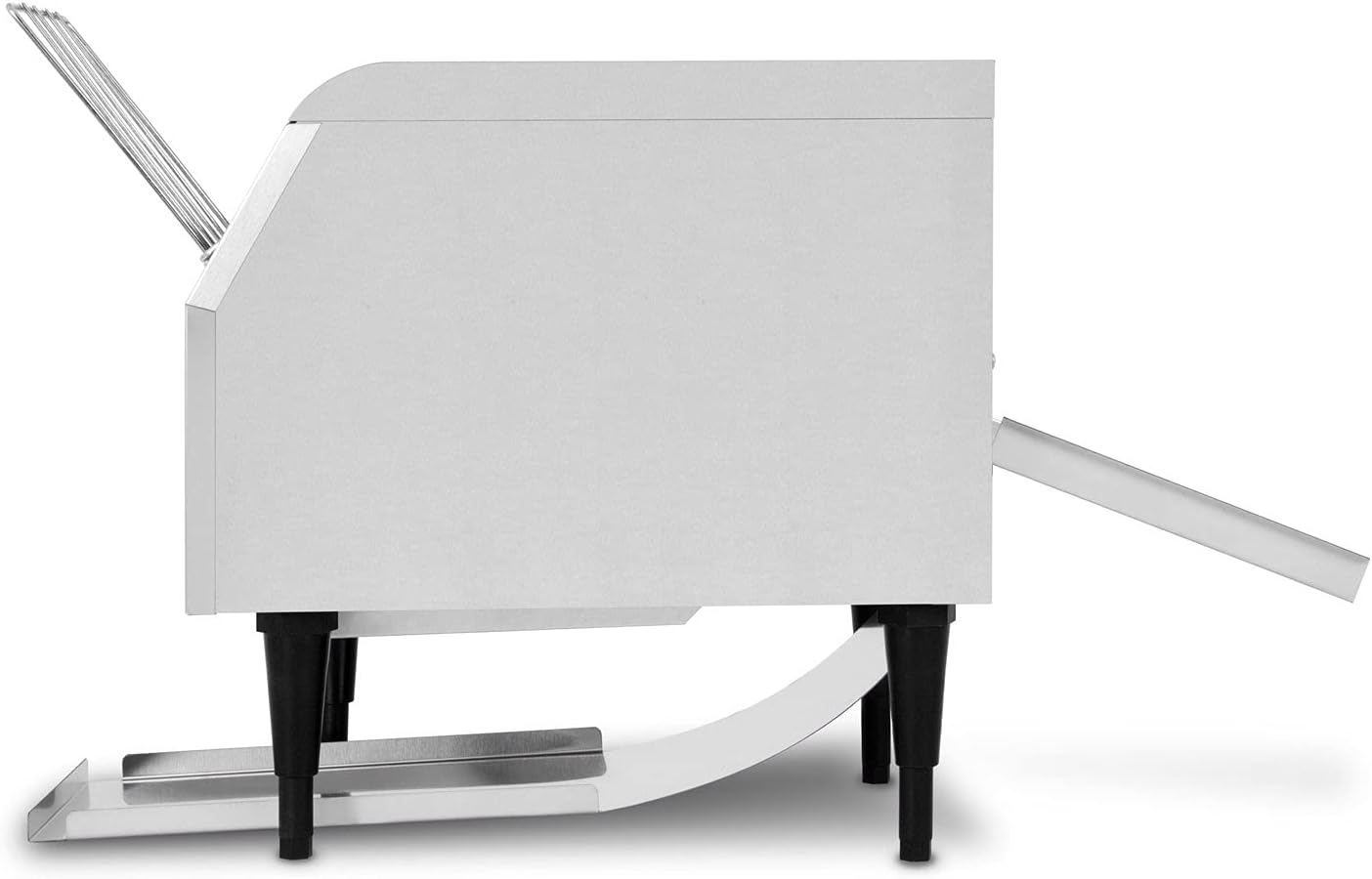 vertes Durchlauftoaster Toaster mit Laufband aus Edelstahl (1940W, 230V, Gastro Profi für Toast und Burger Buns, Zugabefach, 2 Ausgabefächer, 7 Geschwindigkeitsstufen, Krümelschublade, 2 Modi)