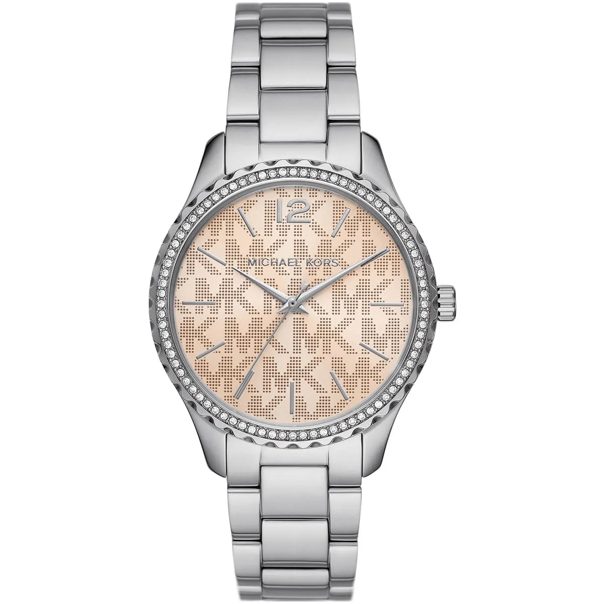Michael Kors Layton Pav�� Silver-Tone Logo Women's Watch - MK7298