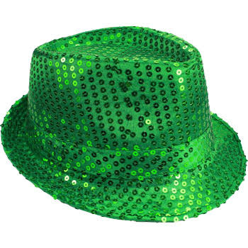 Bulk Green Hats | Bulk Green Fedoras | St Patricks 18003  Adult Size 12 PACK