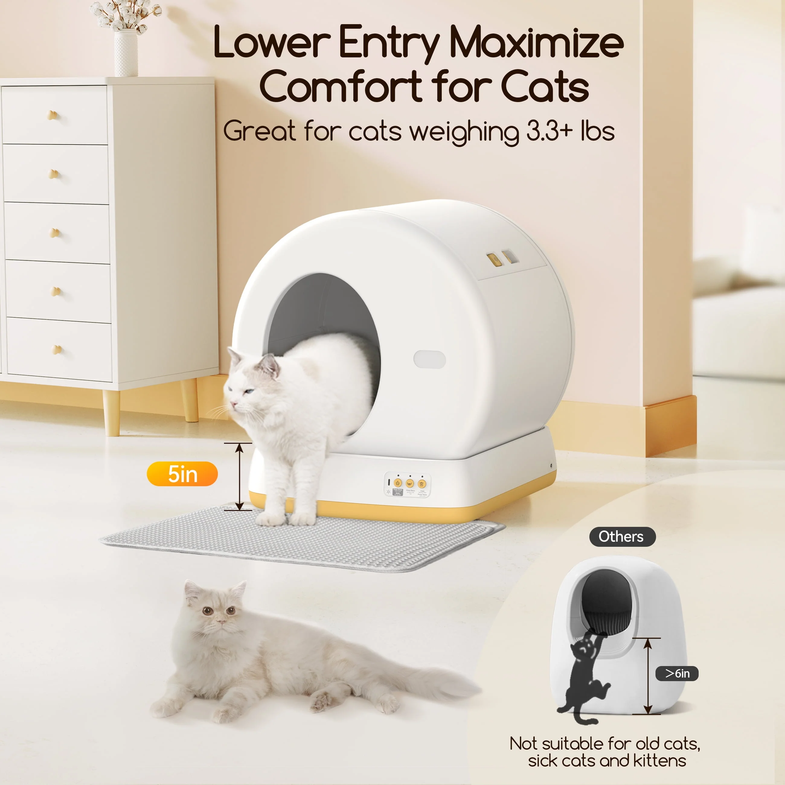 Osoeri Smart Automatic Self-Cleaning Kitty Litter Box YB01L24Y10150