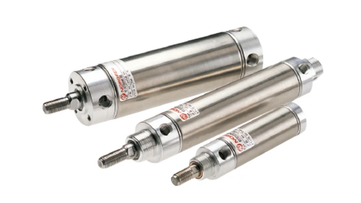 Norgren RT/57263/M/50, Roundline double acting cylinder, 63mm diameter, 50mm stroke