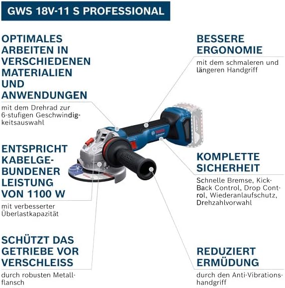2026 Cordless Angle Grinder GWS 18V-11