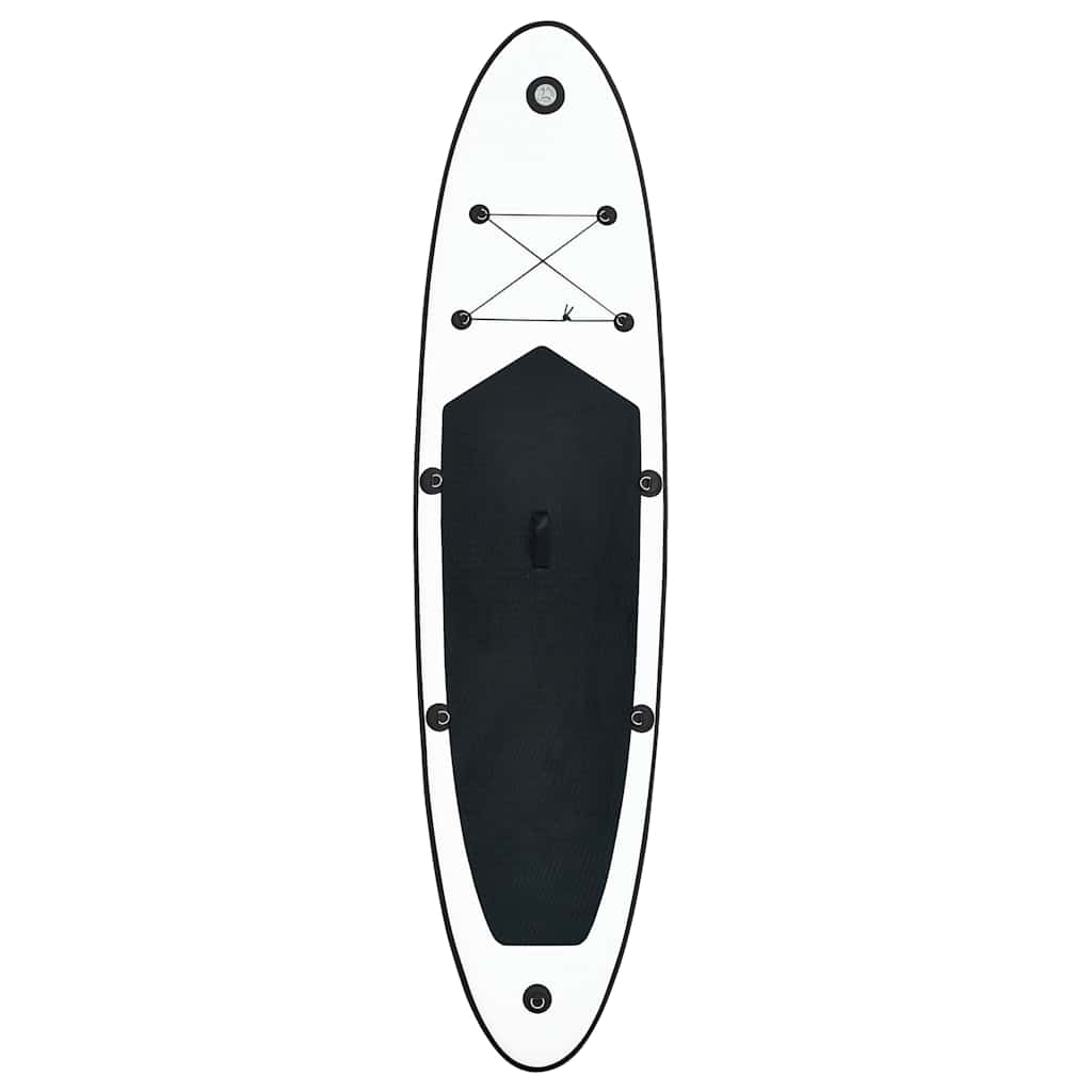 Juego de tabla de paddle surf hinchable negro y blanco v7886