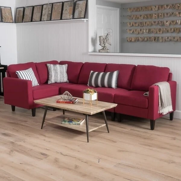 Zahra Modern 5-Piece Fabric Sofa