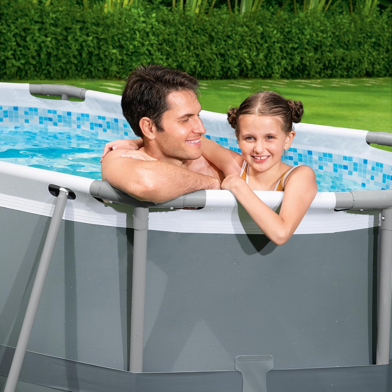 Bestway Oval Pool Set 10 ft x 6 ft 7 Zoll x 33 Zoll oder 3,05 m x 2,00 m x 84 cm