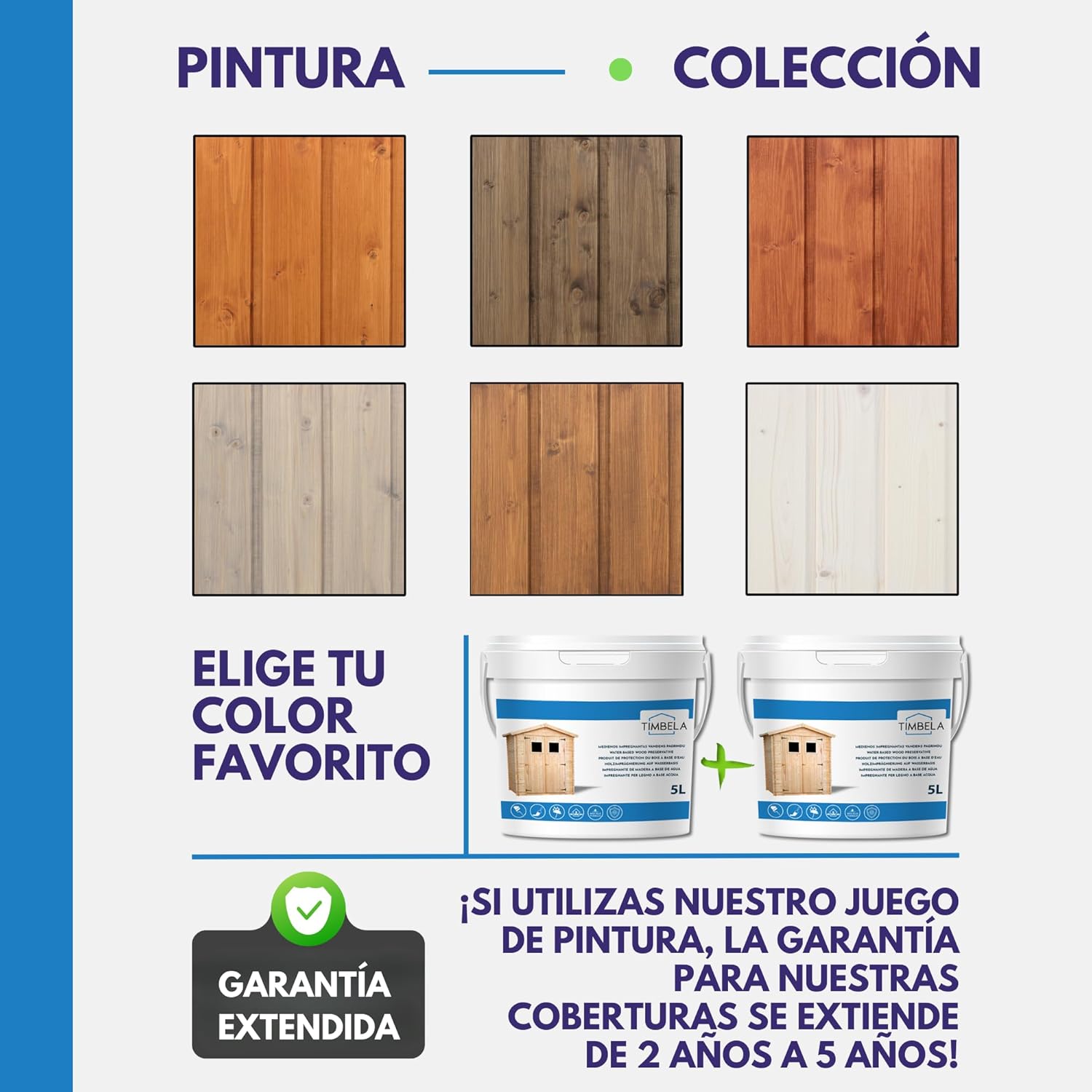 Caseta de jardín de Madera de 6 m2 - Cobertizo Jardin Exterior con Suelo, Ventana, Puerta Doble - Cabaña de jardín para Trabajar en casa - sin Tejas bituminosas - TIMBELA M334FB
