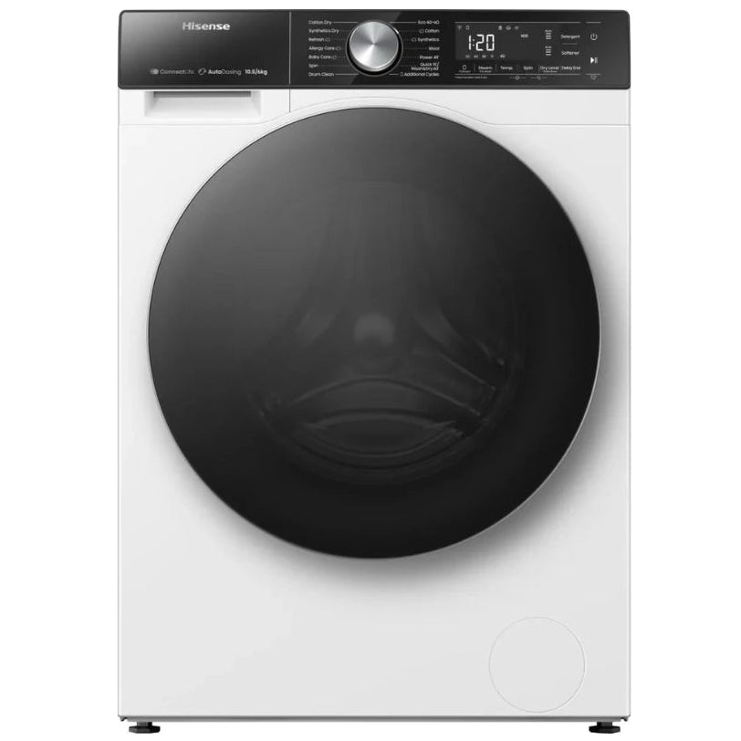 Hisense 10.5kg Wash / 6kg Dry Autodose Washer Dryer with Wifi - White | WD5S1045BW