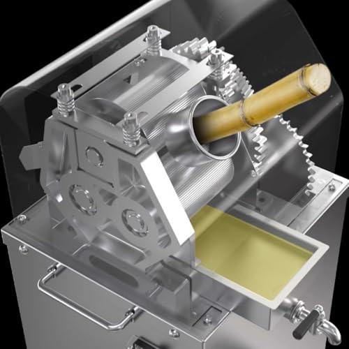 LGXEnzhuo 110V Electric Sugar Cane Press Juicer Machine, 800W Stainless Steel Desktop Sugarcane Juicing Crusher Extractor, with 3 Rollers for Home and Commercial: Home & Kitchen