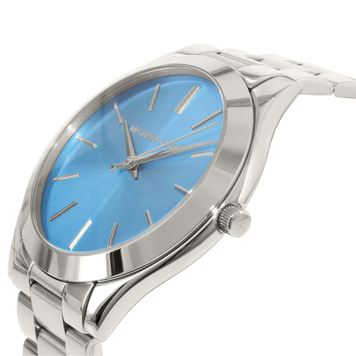 Michael Kors Slim Runway Silver-Tone and Turquoise Women's Watch - MK3292