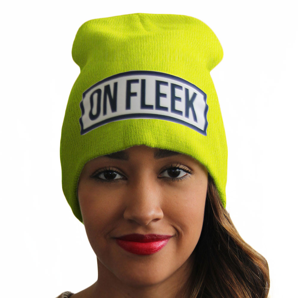 On Fleek Beanies | On Fleek Hats | Slang Beanies?  Ribbed Comfort Knit Hats 10+ Colors 10622