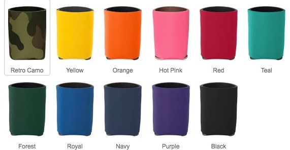 Blank Koozies 12 PC Minimum 19112B