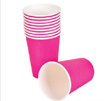 Party Paper Cups Hot Pink 9 oz 12 Pack 3853