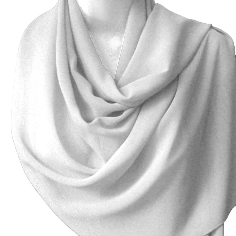 White Long Sheer Elegant Chiffon Scarf  21