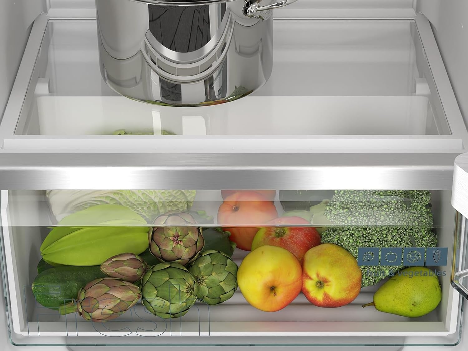 Siemens KI21RVFE0 Einbau-Kühlschrank iQ300, integrierbarer Kühlautomat ohne Gefrierfach 88x56 cm, 136L Kühlen, freshBox, LED-Beleuchtung, superCooling, autoAirflow