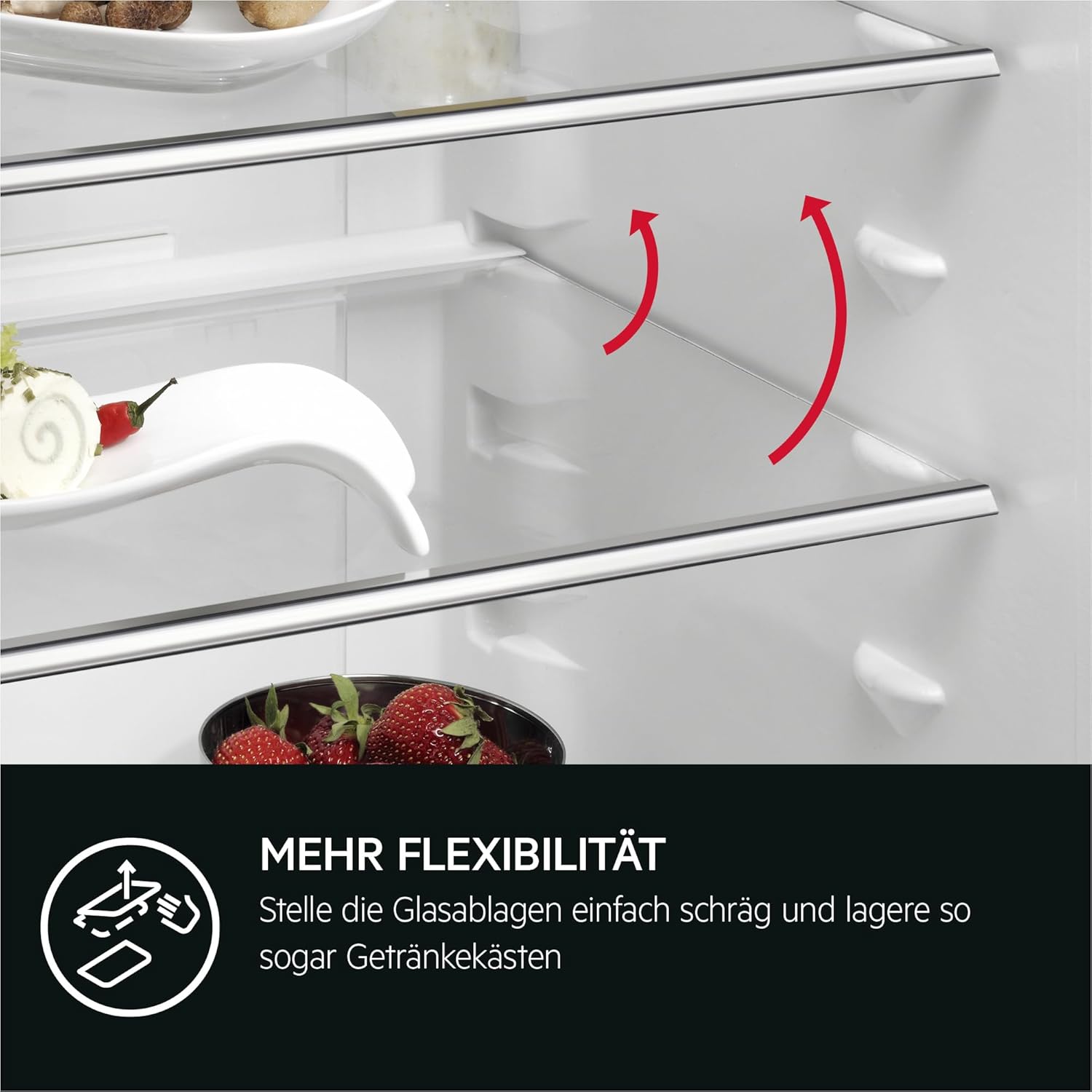 AEG OSF6I82EF Unterbau-Kühlschrank / 820 mm / 4-Sterne-Gefrierfach / 111 L/Festtür/E