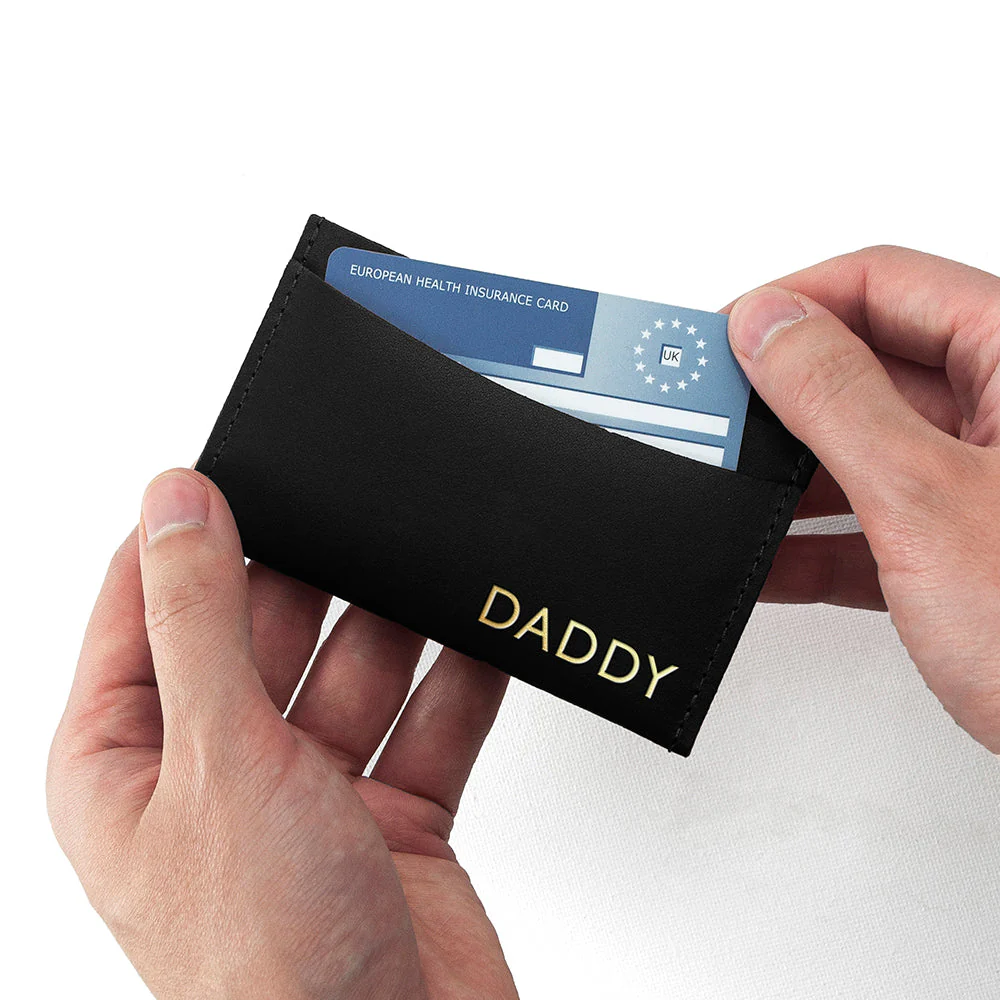 Personalised Luxury Leather Card Holder