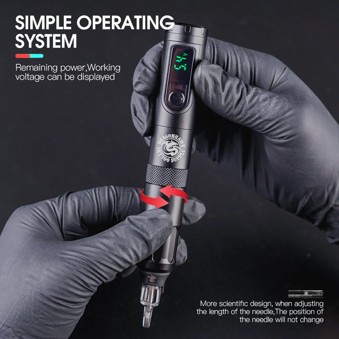 Máquina de Tatuaje Inalámbrica Dragonhawk X4 Pen