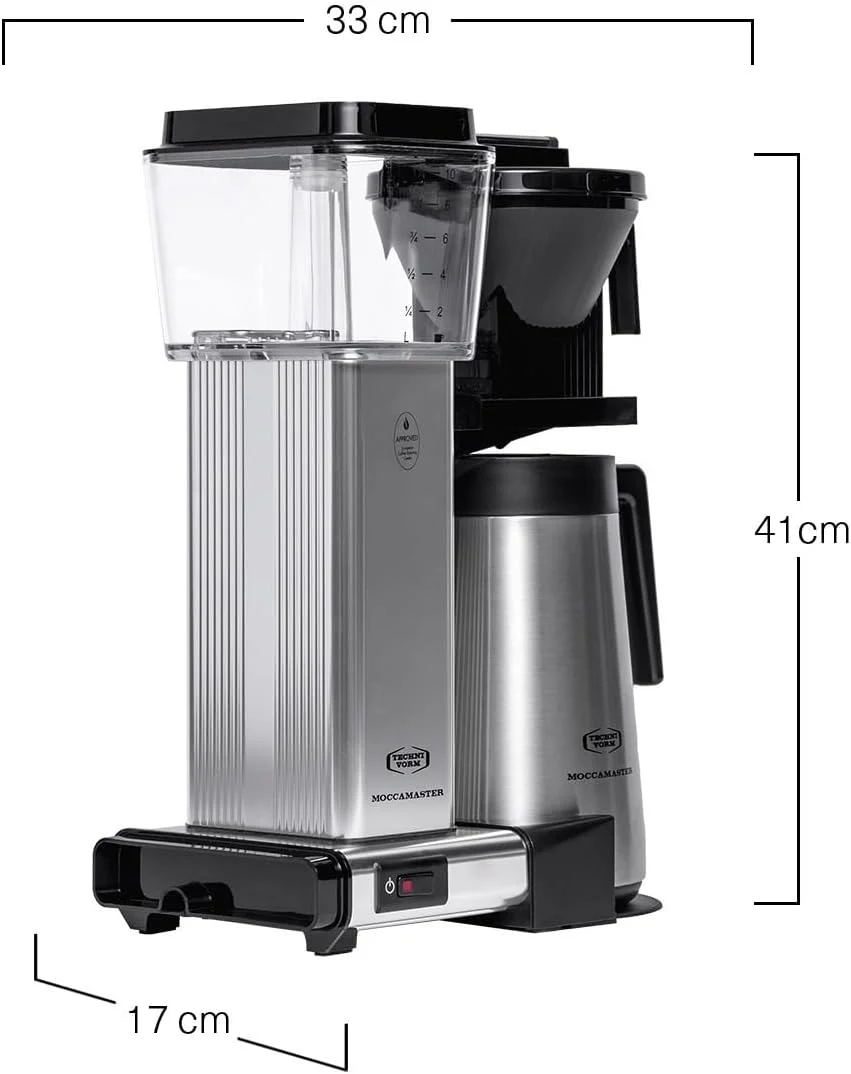 Moccamaster KBGT, filterkoffiezetapparaat met thermoskan, filterkoffiezetapparaat, Off-White, 1.25L
