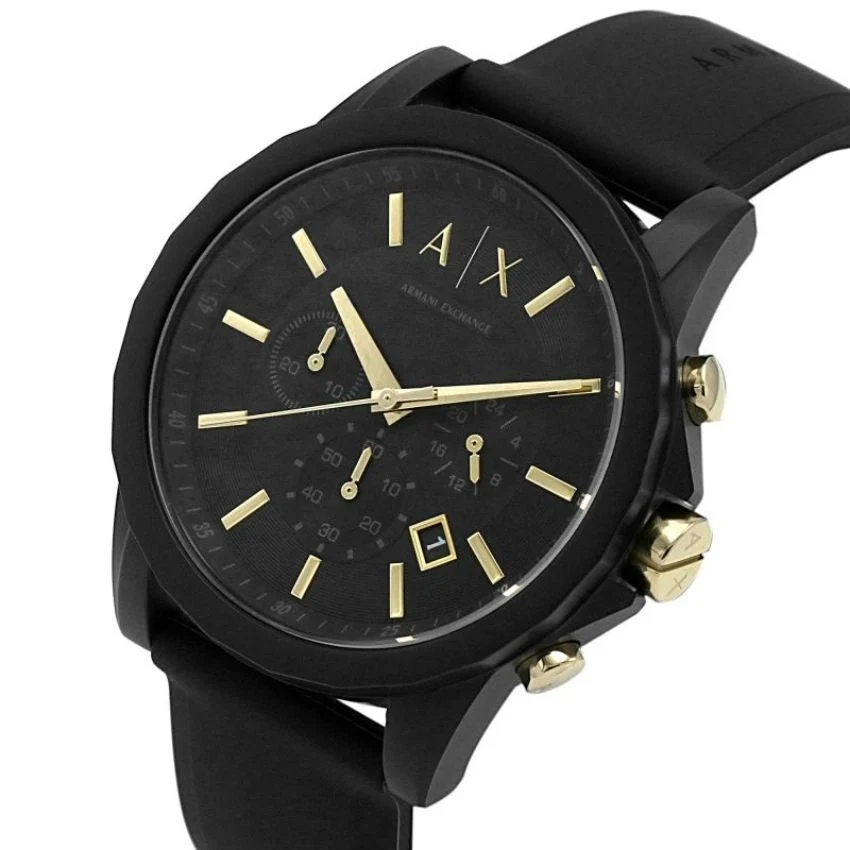 Armani Exchange Outer Banks Chronograph All Black Dial Watch - AX7105