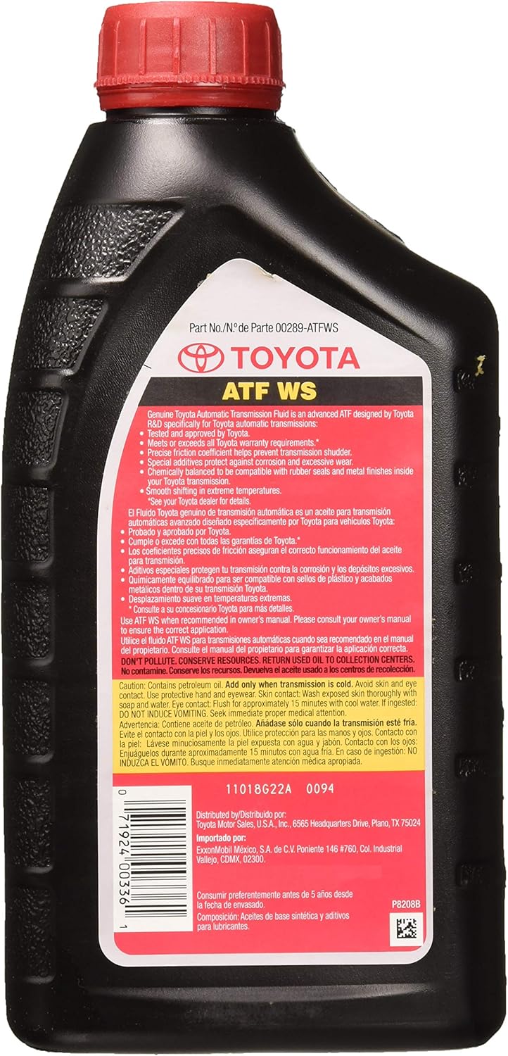Toyota Genuine Lexus Automatic Transmission Fluid, 6 Pack, 192 Ounces, Universal Fit