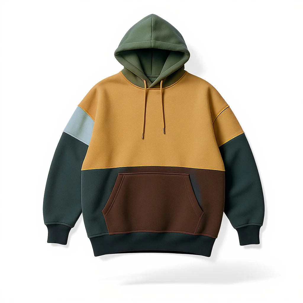 Unisex Cotton Retro Hoodie �C Fade-Resistant Fabric, Olive Green, XS�CXL