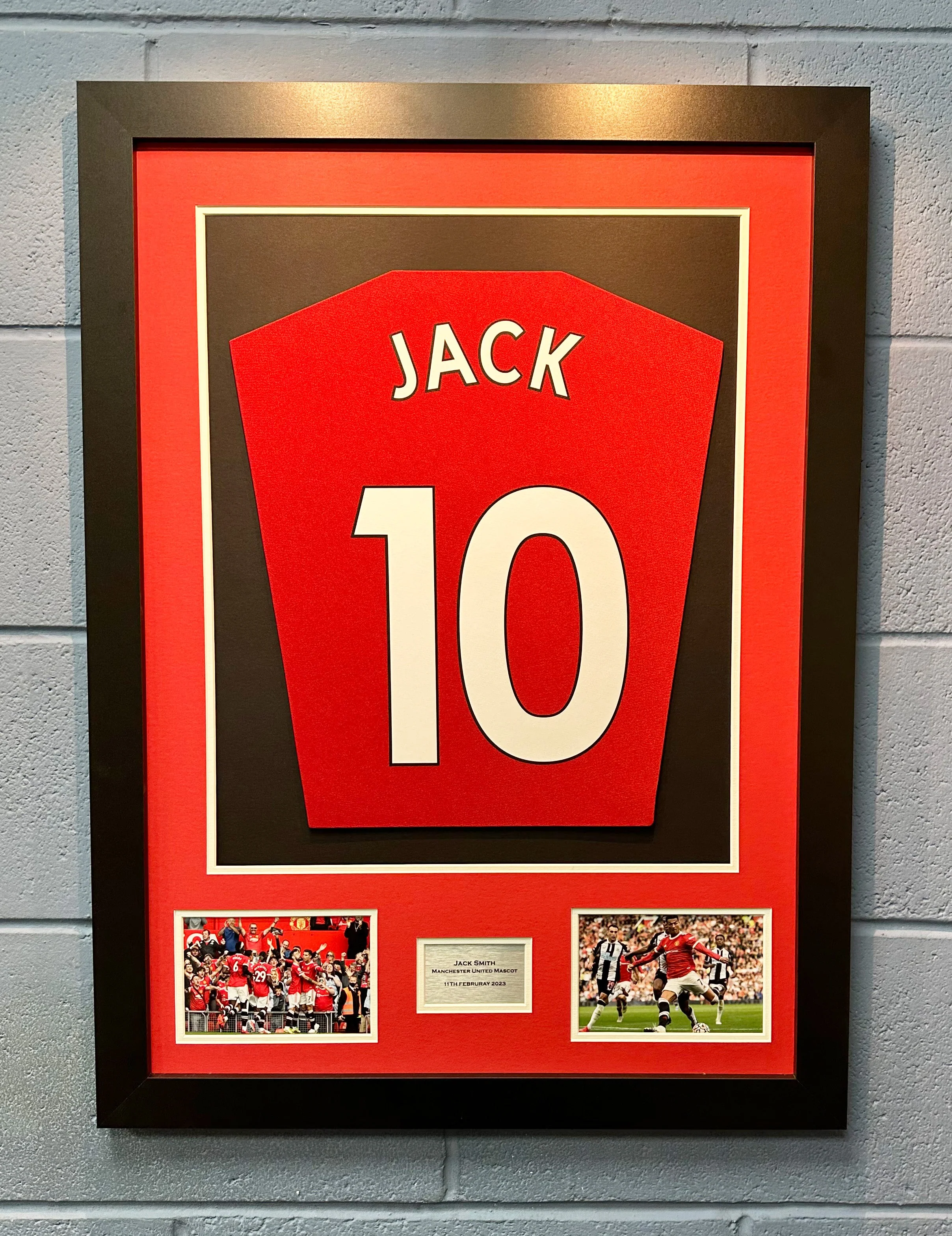 Junior DIY Football Shirt Framing Kit. TWIN PACK with free personalised plaque.