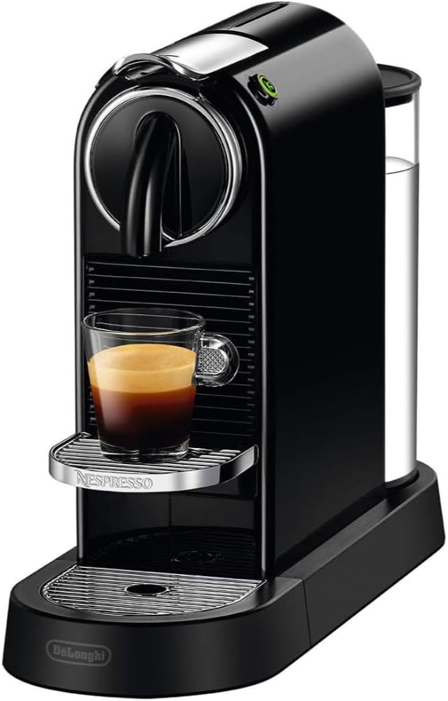 Nespresso De'Longhi EN267.BAE Citiz Kaffeemaschine mit Milchaufschäumer, Energiesparfunktion, 1710W, 1 Liter, 37.2 x 21.8 x 27.7 cm, Schwarz