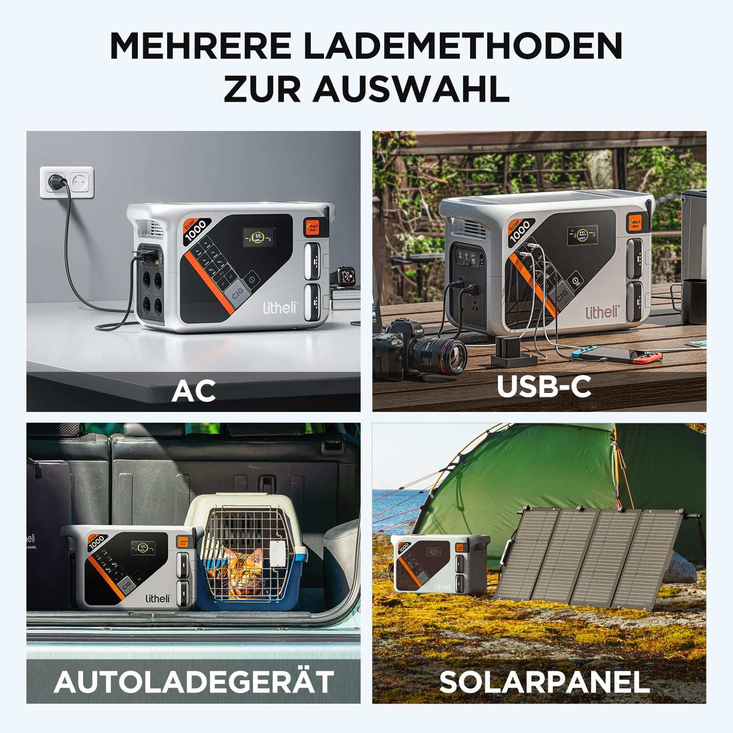 2025 Estación de energía portátil Litheli B1000 | 1069 Wh / 921 Wh