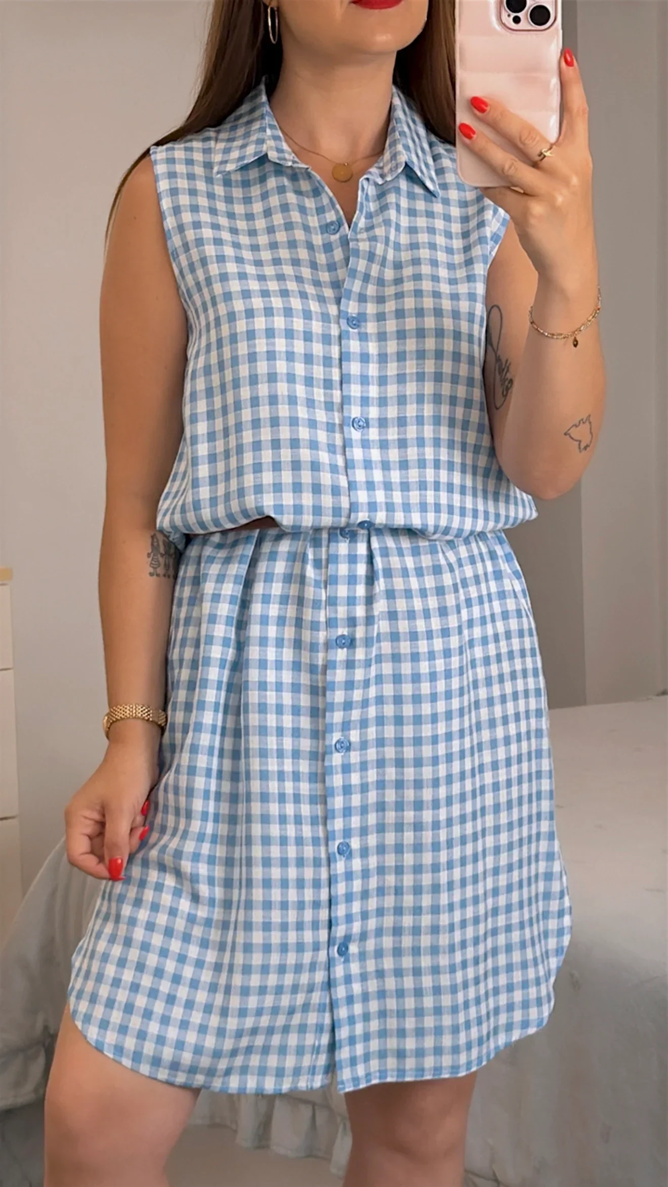 VESTIDO BOTONES VICHY