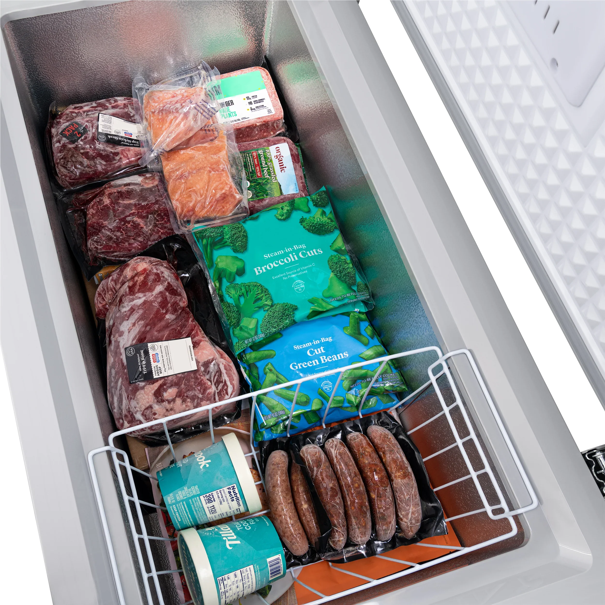 2025 Congelador tipo baúl compacto Newair®, 6.7 pies cúbicos – Gris fresco