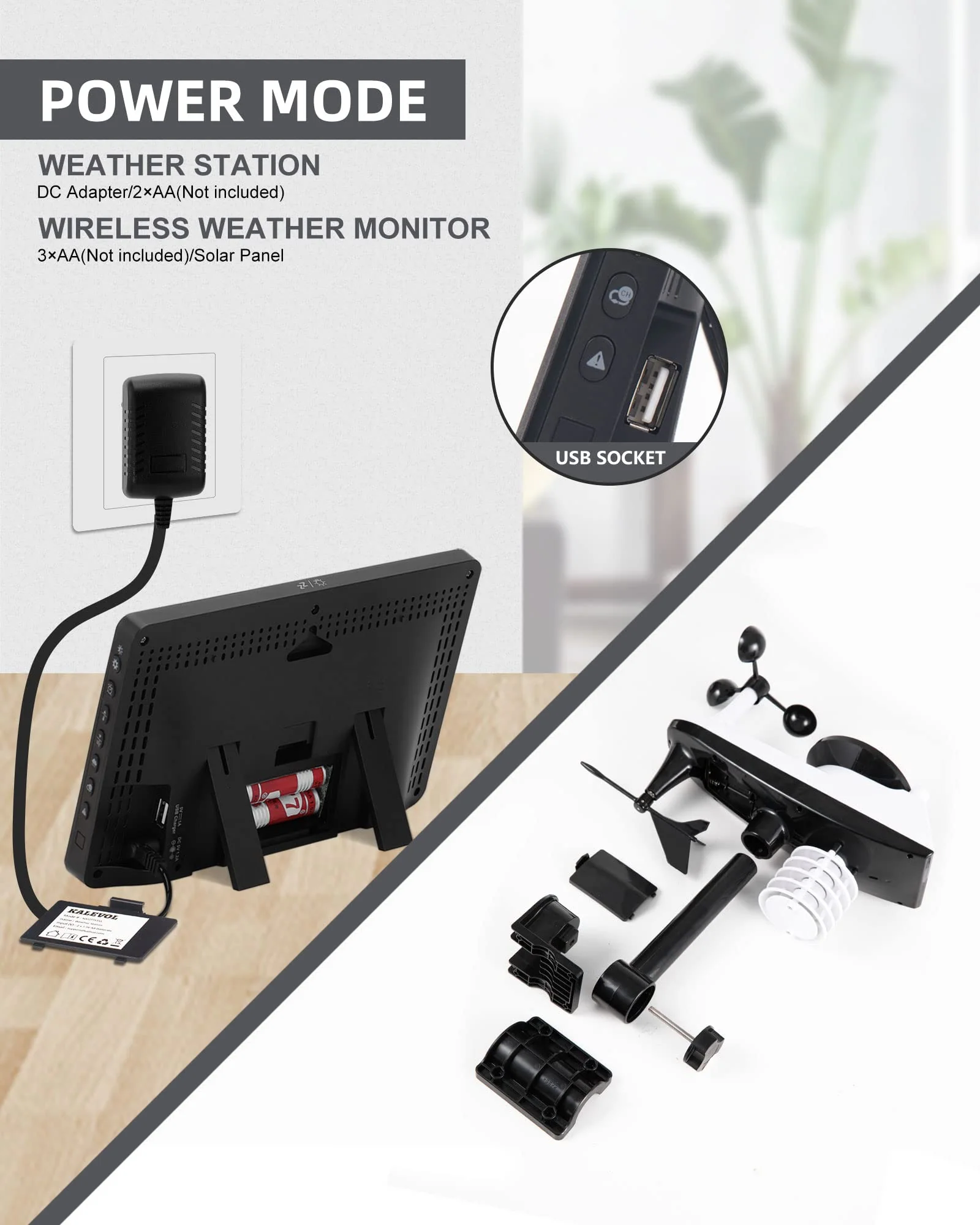Professional Weather Station Wireless Indoor Outdoor Thermometer